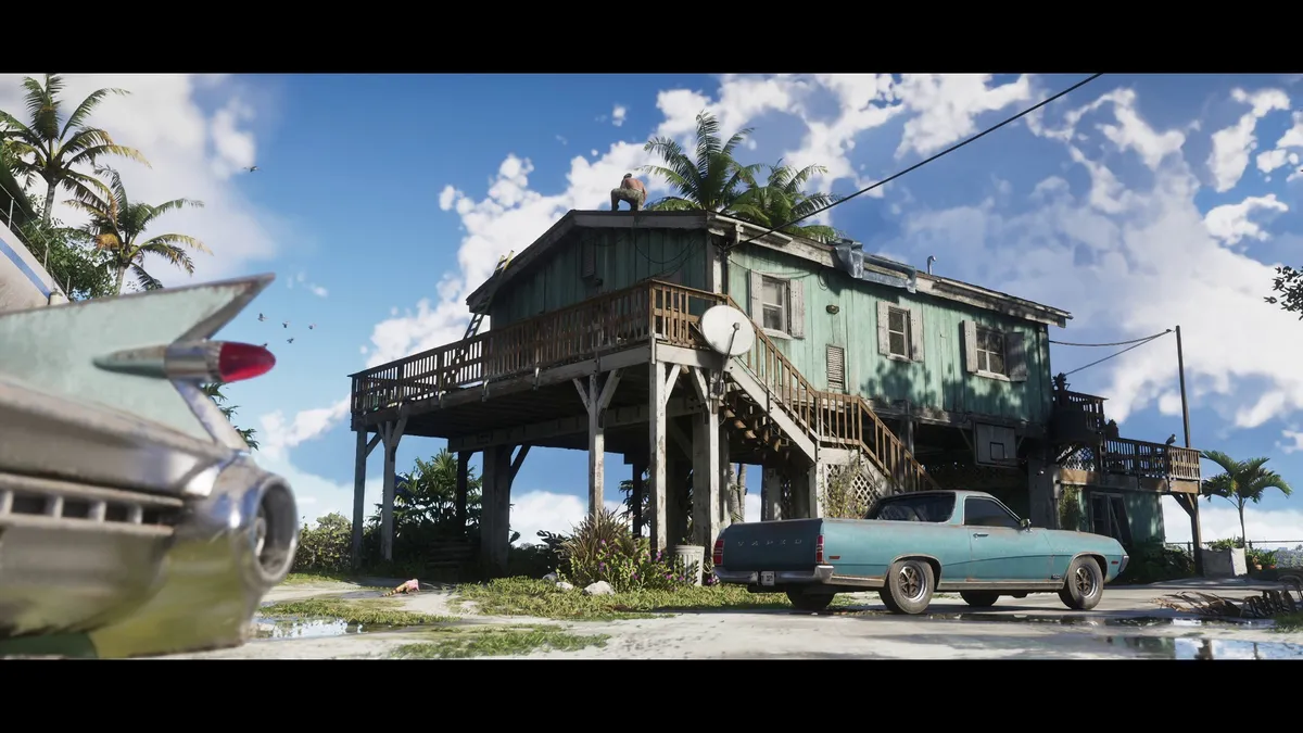 Scène du deuxième trailer officiel de GTA 6 montrant Vice City